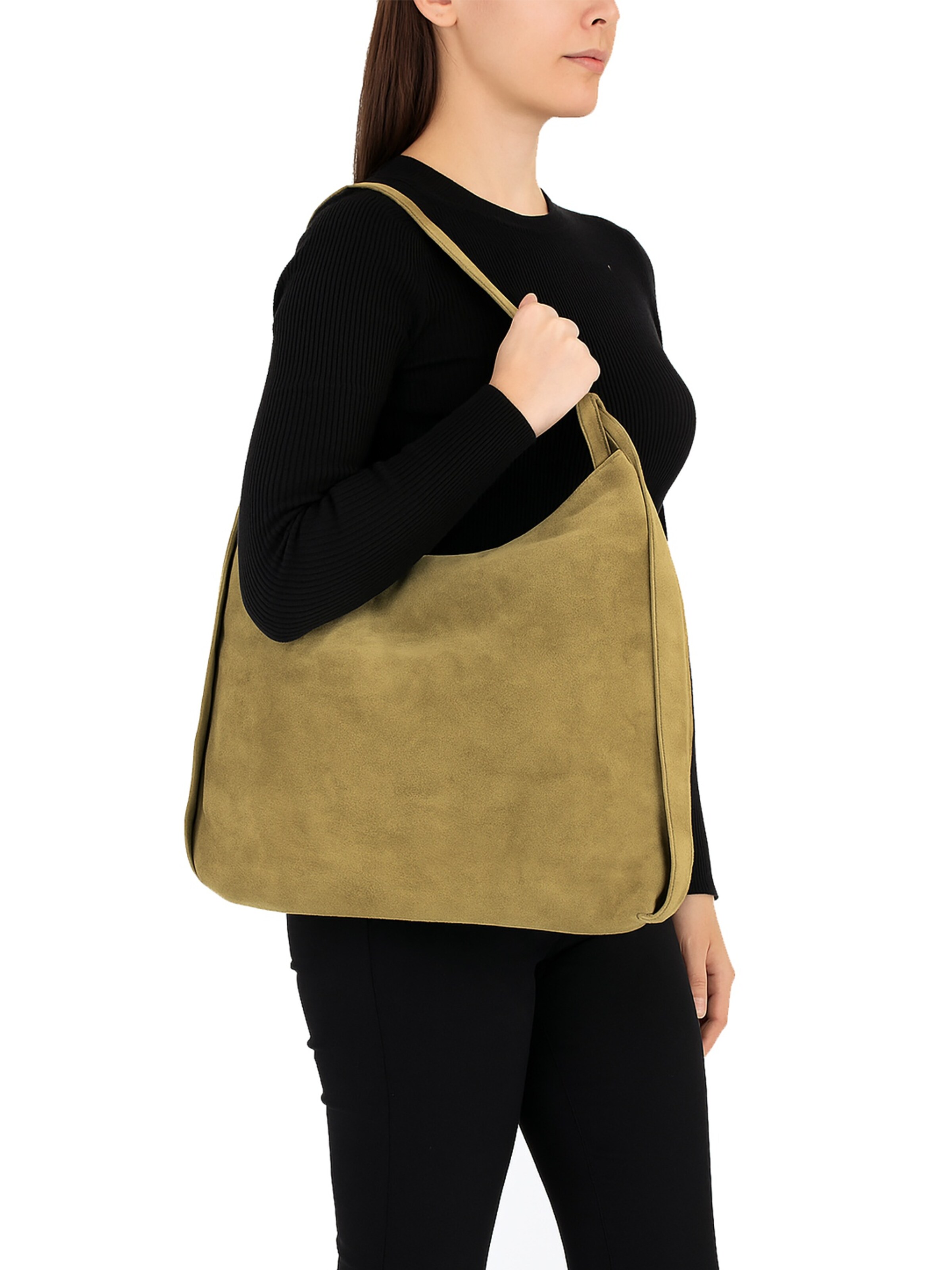 Borsa a spalla di Gave Lux in verde: frontale