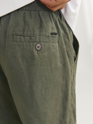 Wide Leg Pantalon chino 'Bill Lawrence' JACK & JONES en vert