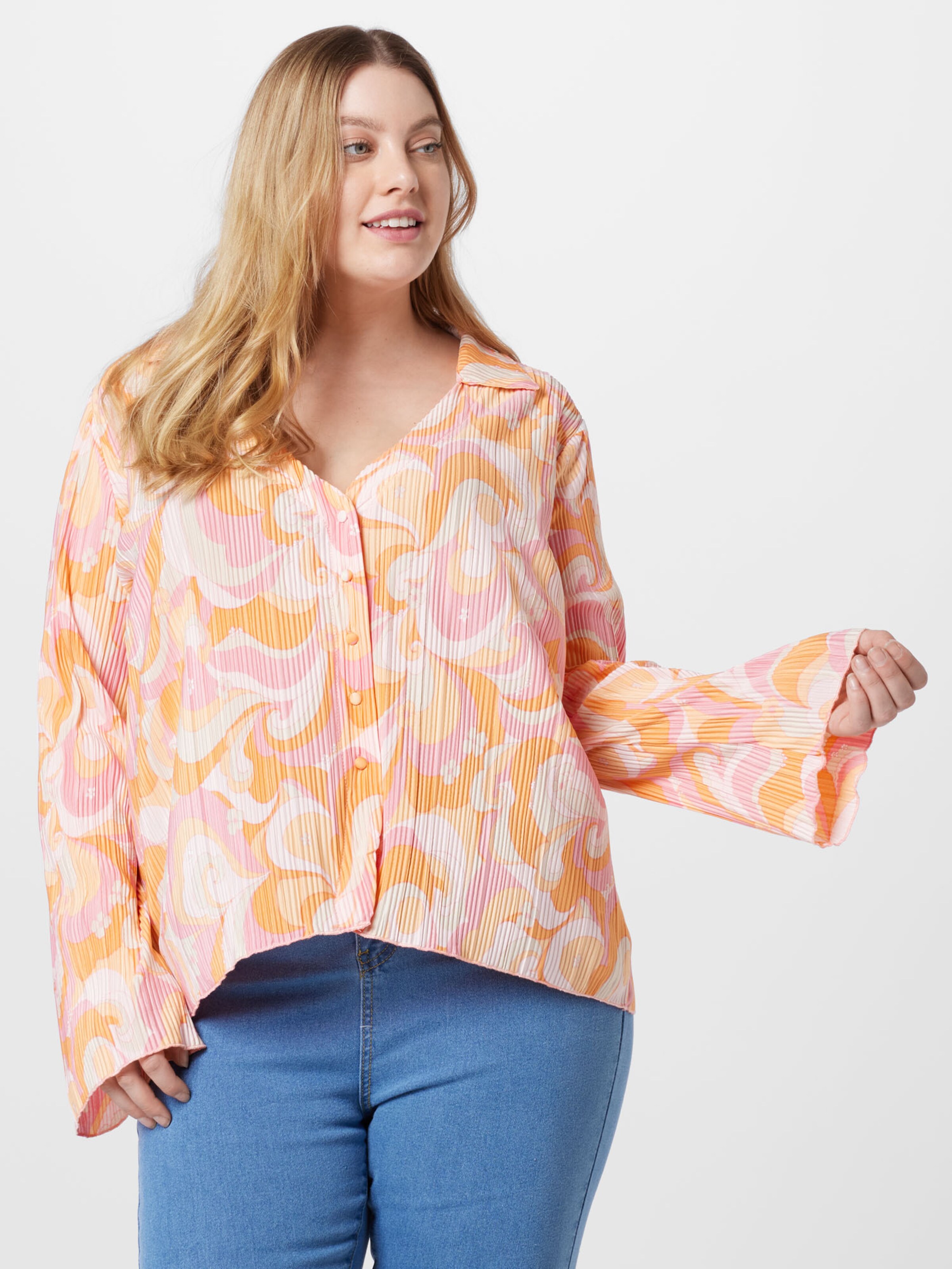 Frauen Große Größen Cotton On Curve Bluse in Orange, Hellorange - QY34133 Frauen Große Größen Cotton On Curve Bluse in Orange, Hellorange - QY34133