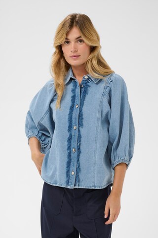 SAINT TROPEZ Blouse 'OthildeSZ' in Blauw: voorkant