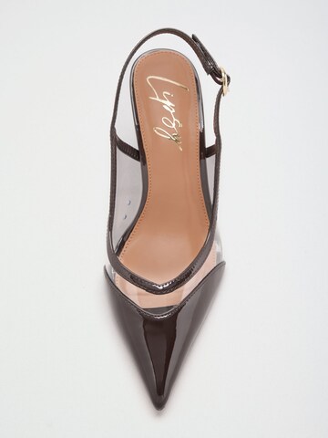 Lipsy - Sapatos abertos atrás em castanho