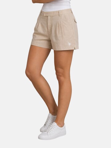 Regular Pantalon à pince U.S. POLO ASSN. en beige