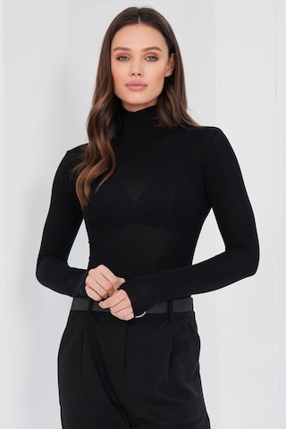T-shirt Trend Alaçatı Stili en noir : devant