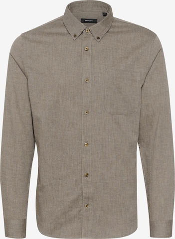 MatiniqueSlim Fit Košulja 'MATrostol' - siva boja: prednji dio