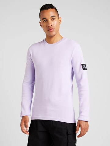 Calvin Klein Jeans T-shirt i lila: framsida