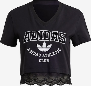 ADIDAS ORIGINALS Shirt in Black: front