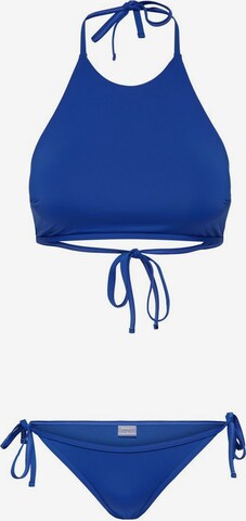 ONLY High neck Bikini in Blue: front