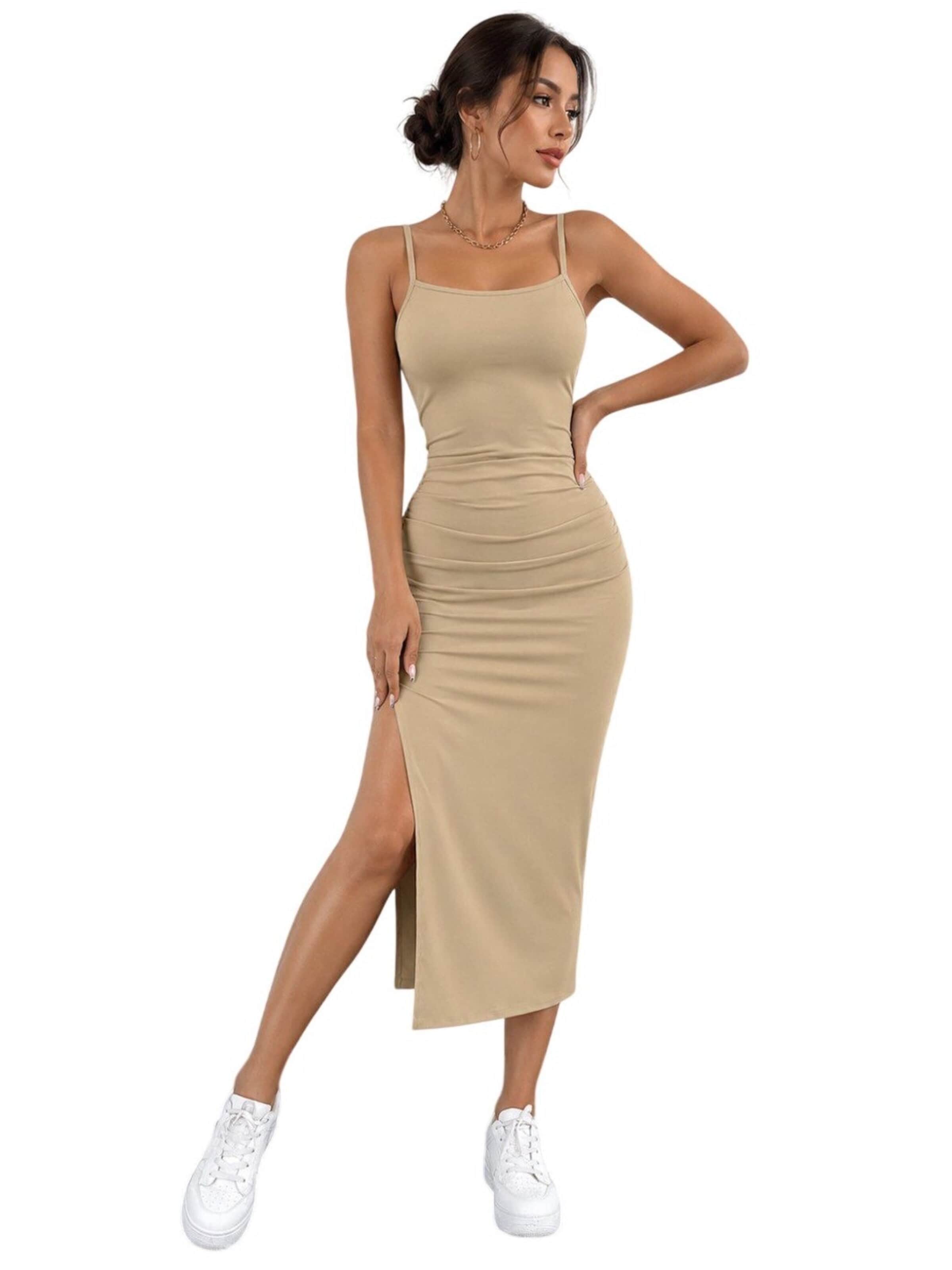 Ocoza Dress in Beige