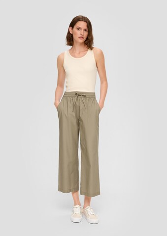 s.Oliver Wide Leg Hose in Grün