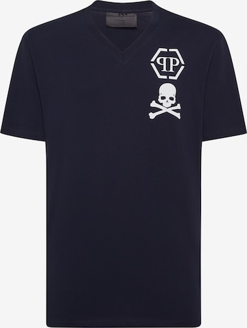 Philipp Plein Shirt 'Skull' in Blauw: voorkant