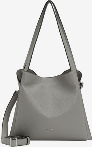 L.CREDI Shoulder Bag 'Judith' in Grey: front