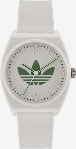 ADIDAS ORIGINALS Analog Watch 'PROJECT TWO' in White: front