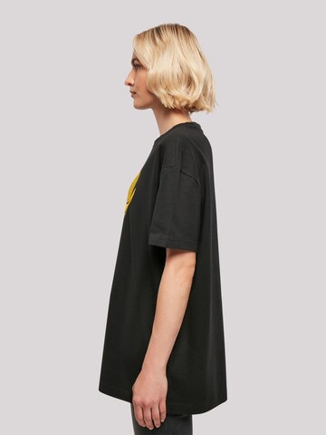 F4NT4STIC Oversized Shirt 'Daffy Duck Dotted Profile' in Black