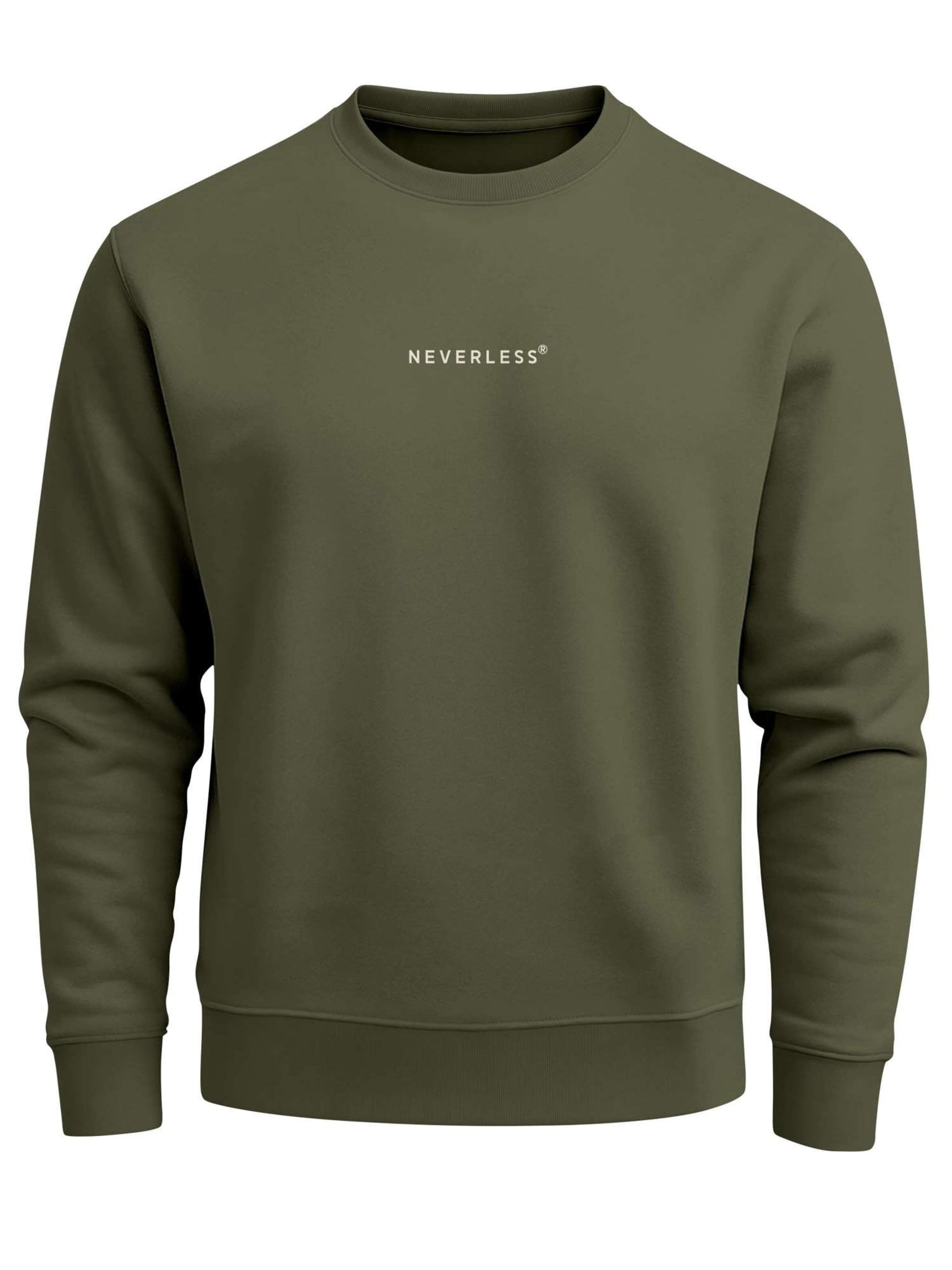 Neverless Sweatshirt 'Offline Club'‌‌ in Grün: Vorderseite