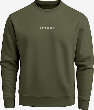 Neverless Sweatshirt 'Offline Club' in Grün: Vorderseite