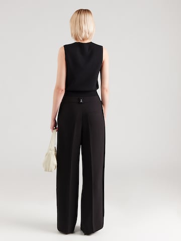 Wide leg Pantaloni con pieghe di PATRIZIA PEPE in nero