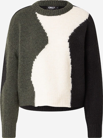 Pull-over 'ONLIGLO' ONLY en vert : devant
