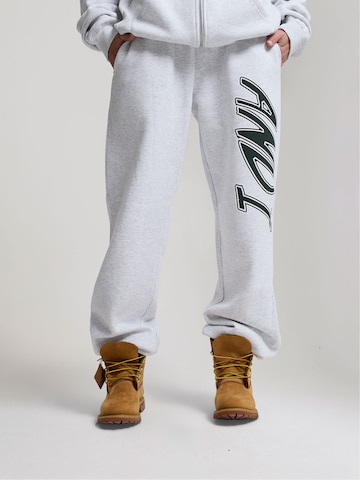 Effilé Pantalon AND1 en gris : devant