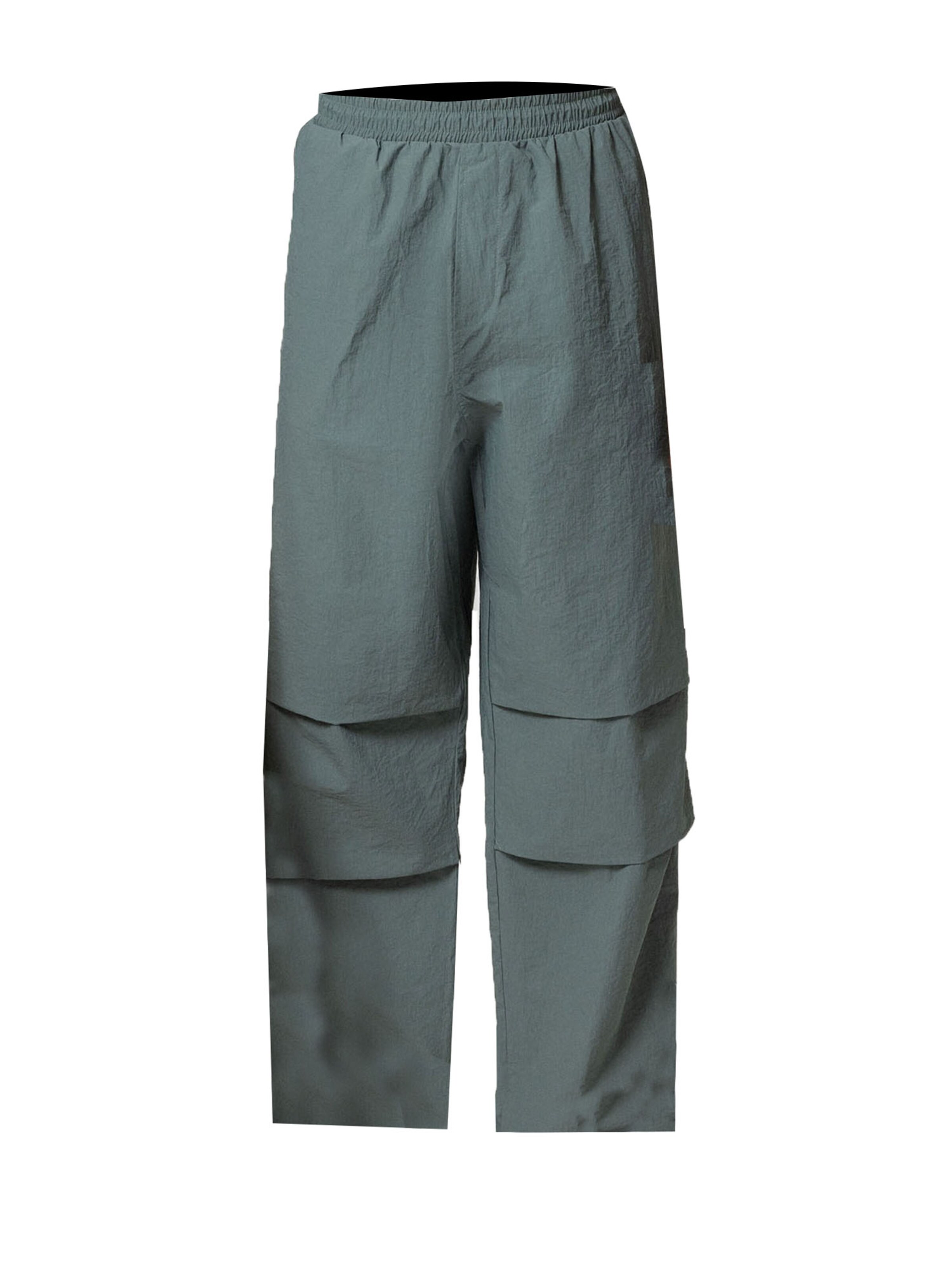 VAMOS CLO Zvonové kalhoty Kapsáče – zelená: přední strana