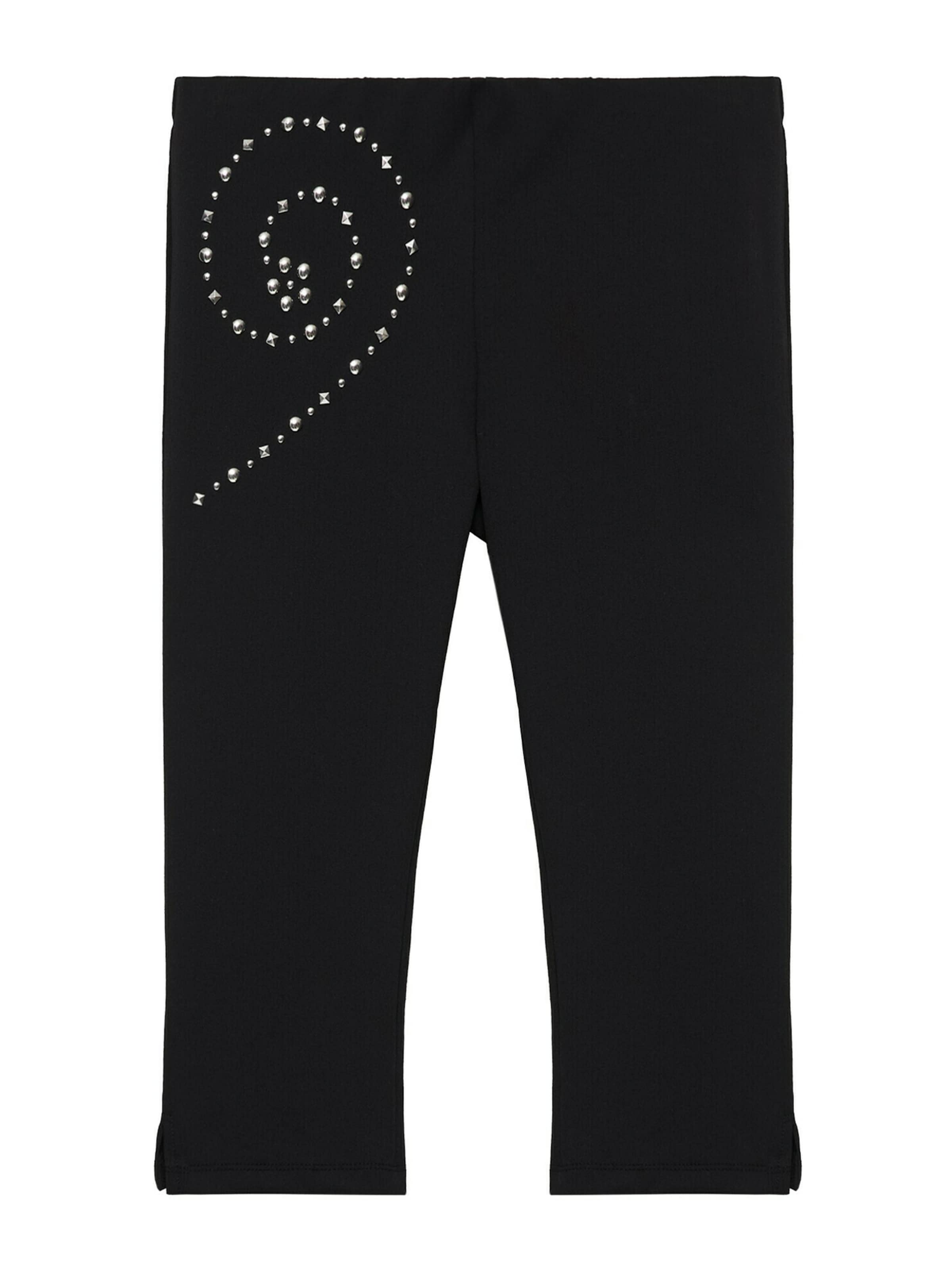 Skinny Leggings de la Pull&Bear pe negru: față