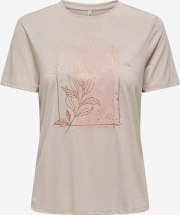 T-shirt 'FREE LIFE' ONLY en gris : devant