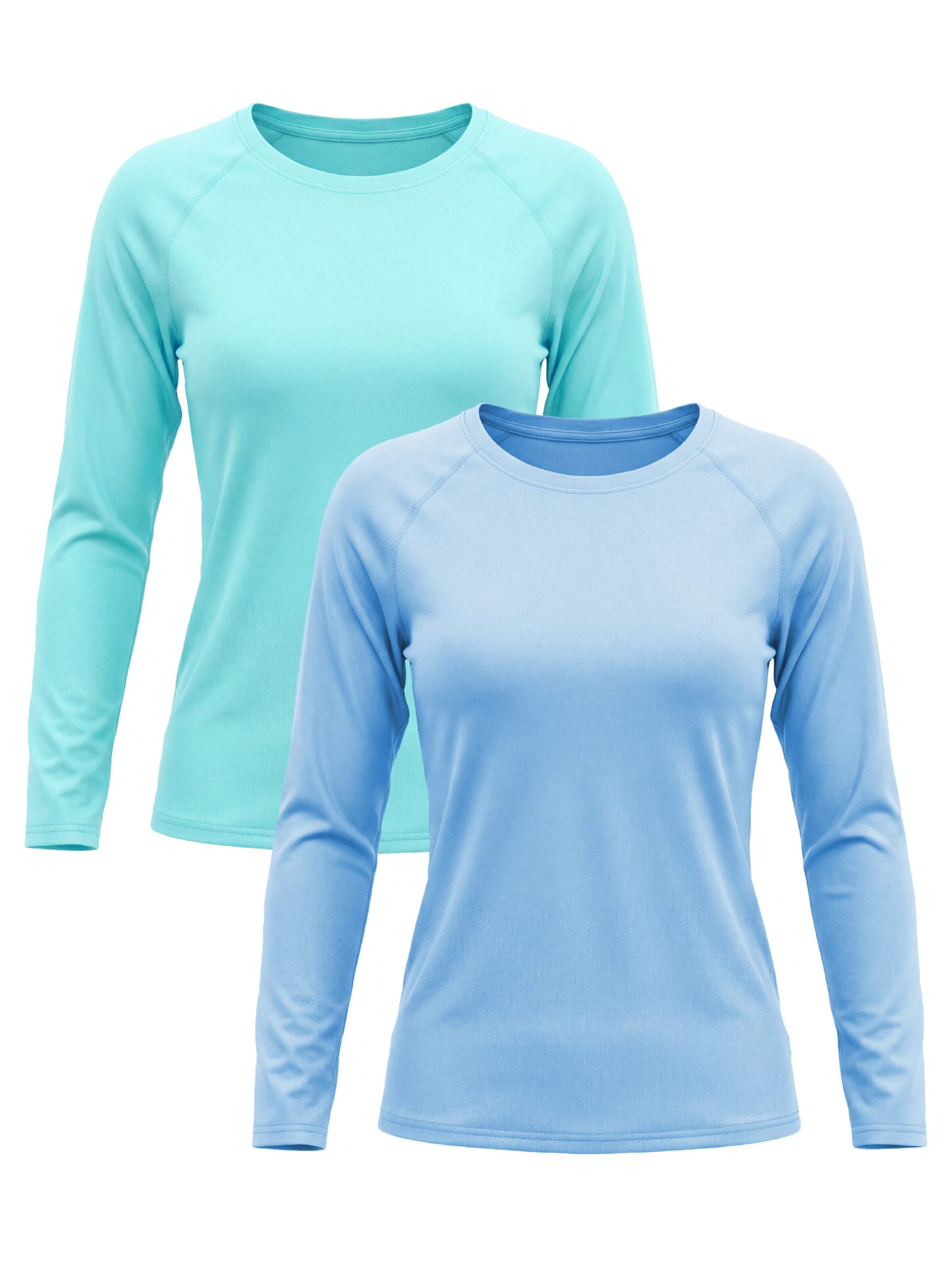 MEETWEE Shirt '2-Pack UV Protection Shirt' in Blauw: voorkant