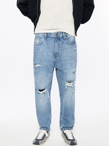 Loosefit Jeans de la Pull&Bear pe albastru