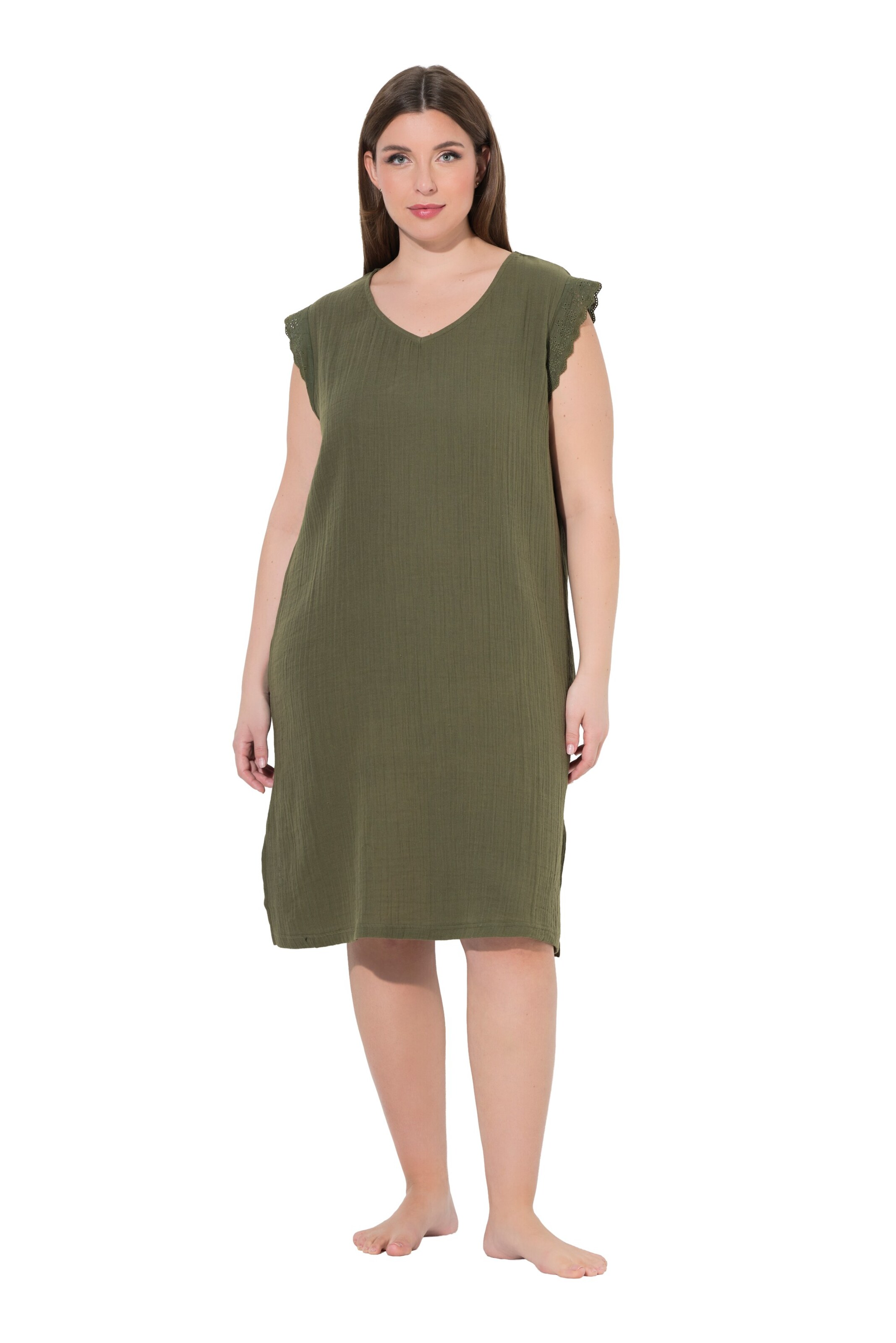 Ulla Popken Nachthemd in Groen: voorkant