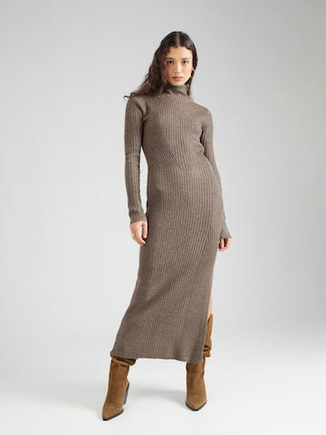 TOPSHOP - Vestido de punto en gris: frente