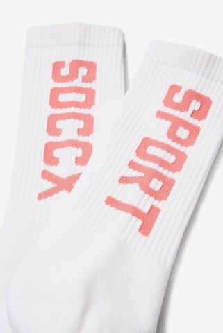 Soccx Socken mit Logo, 2 Paar in Weiß