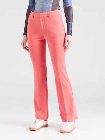 ONLY Flared Pleated Pants 'PEACH' in Pink: front