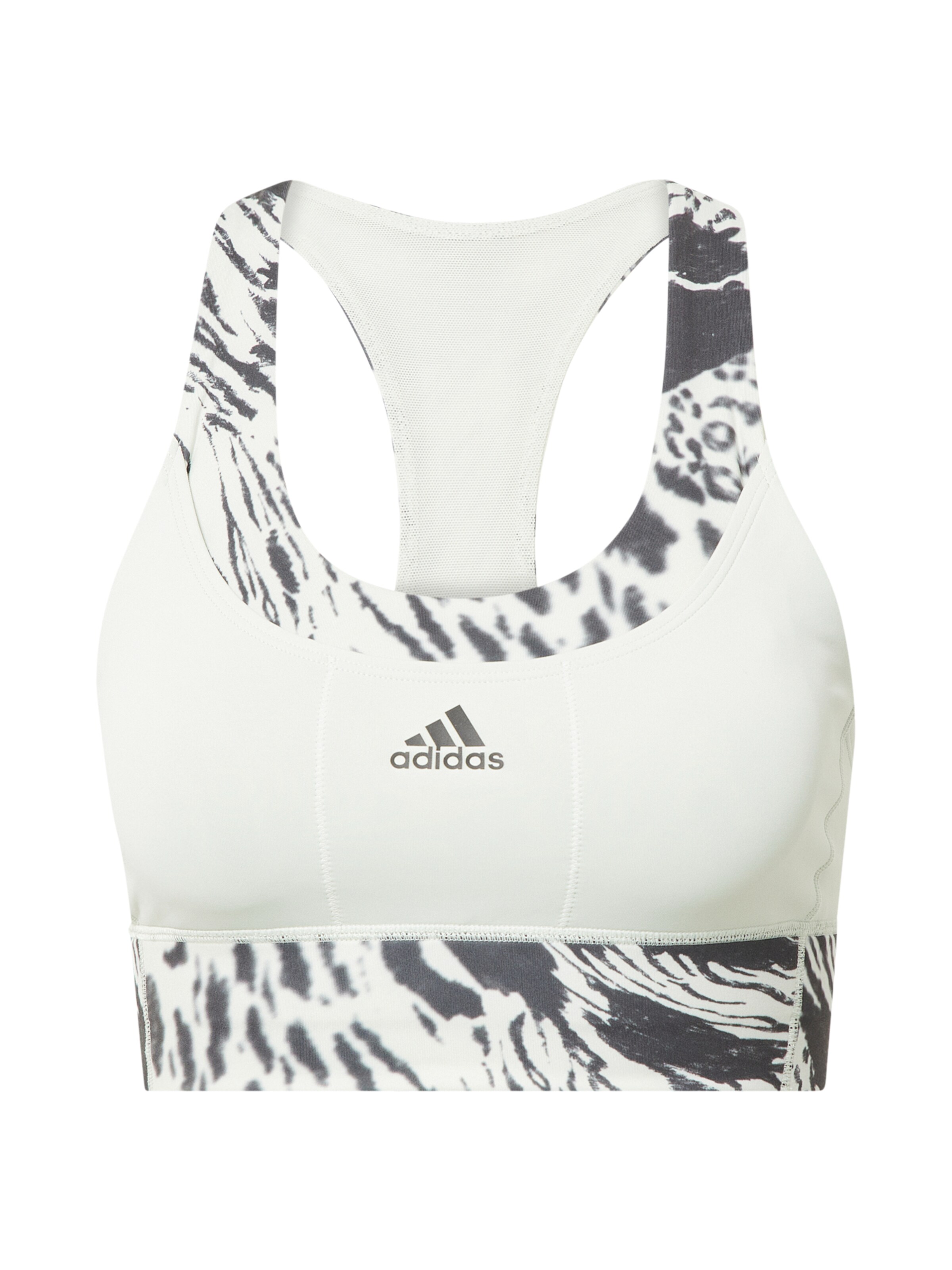 ADIDAS SPORTSWEAR Medium Support Sport-BH 'Medium Support Print' in Weiß: Vorderseite