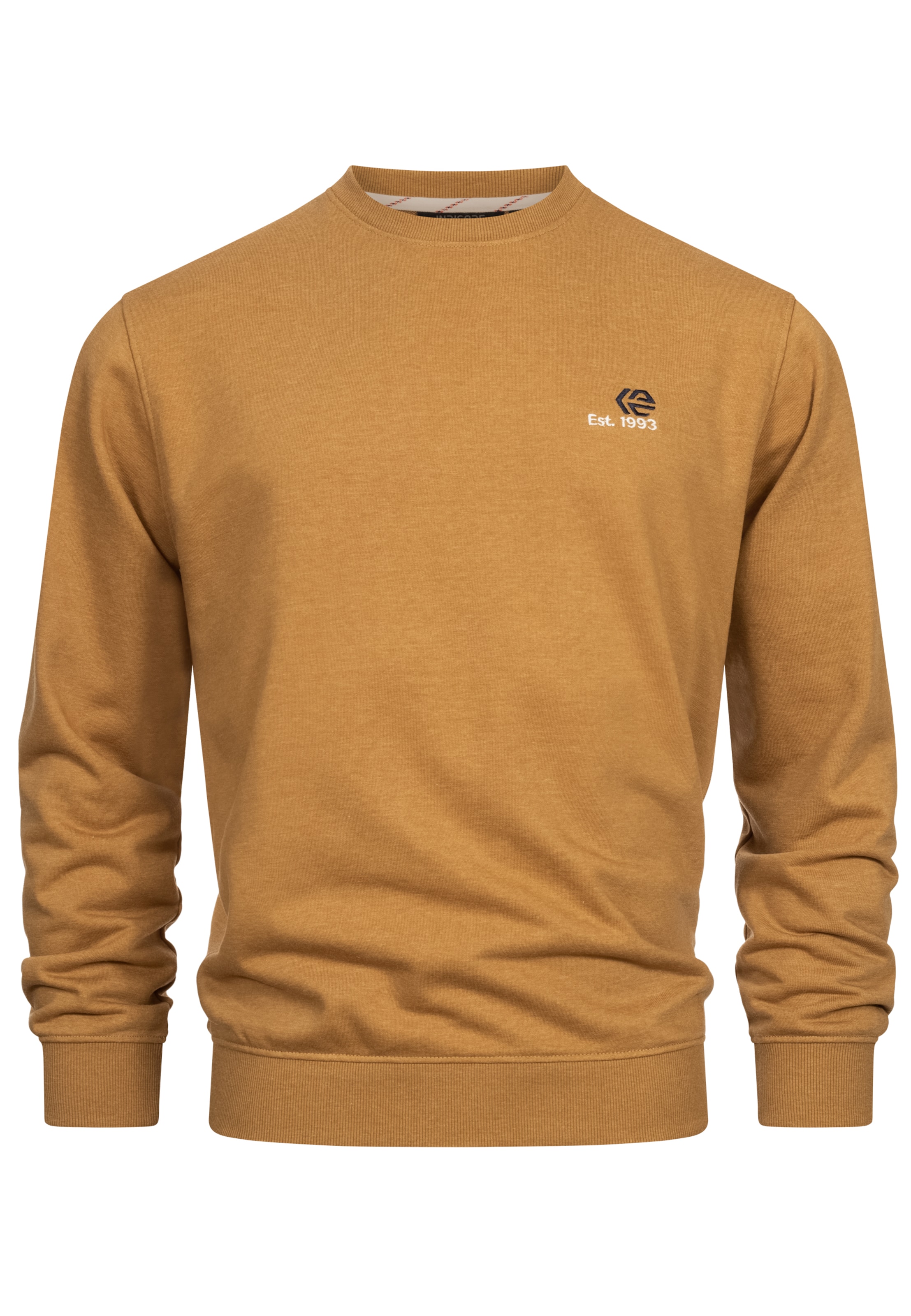 INDICODE JEANS Sweatshirt 'Julius' in Brown: front