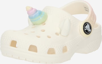 Crocs Sandals & Slippers 'IAM Rainbow Unicorn' in White: front