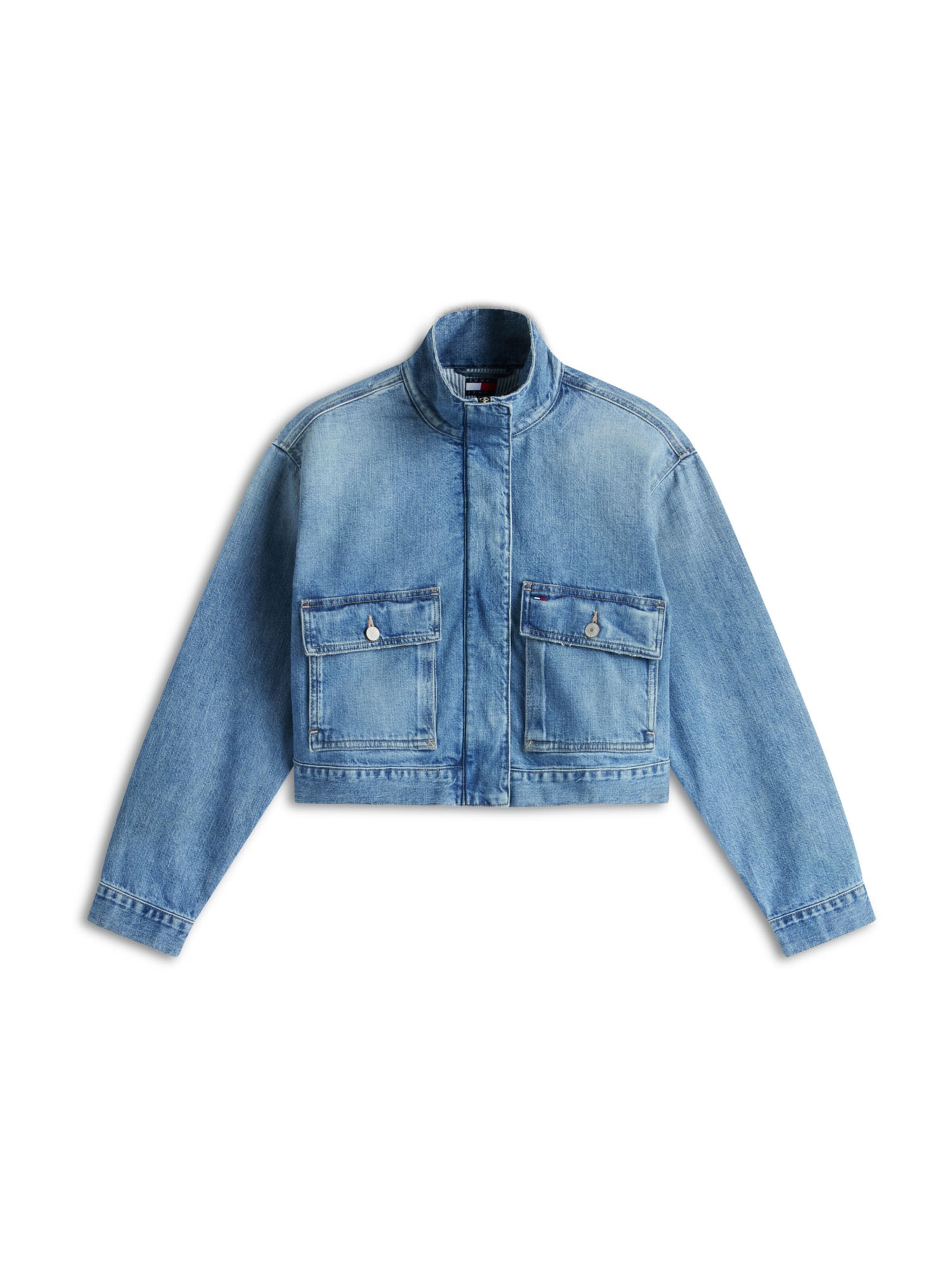 Geacă de primăvară-toamnă pe XS Tommy Jeans pe albastru denim, Vizualizare produs