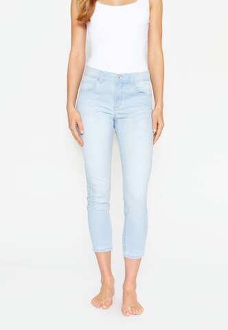 Angels Slimfit Jeans 'Ornella' in Blauw: voorkant