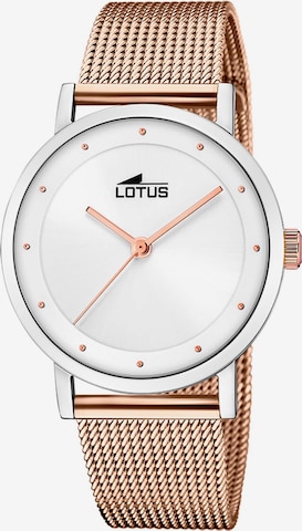 Lotus Analog Watch in Gold: front