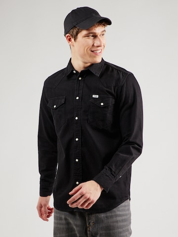 WRANGLER Klasický střih Košile 'WESTERN SHIRT' – černá: přední strana