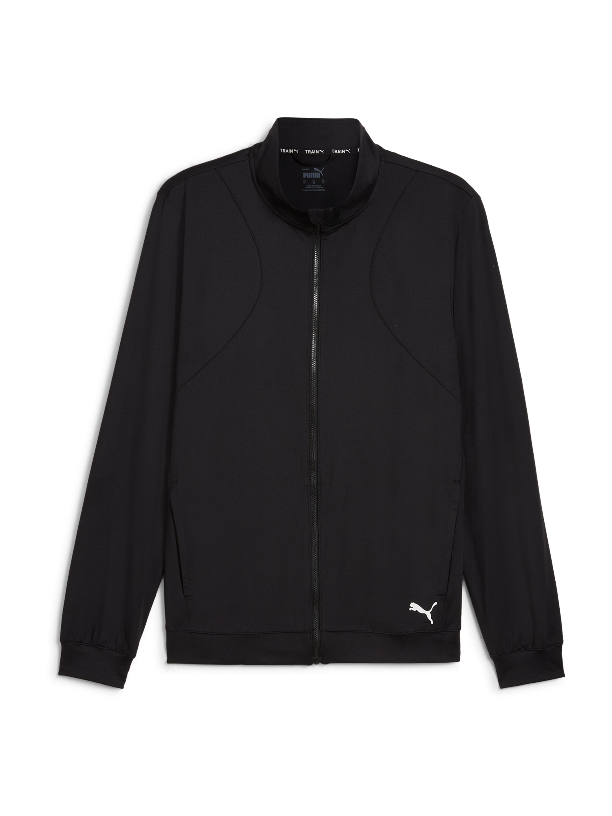 PUMA Athletic Zip-Up Hoodie 'Cloudspun' in Black: front