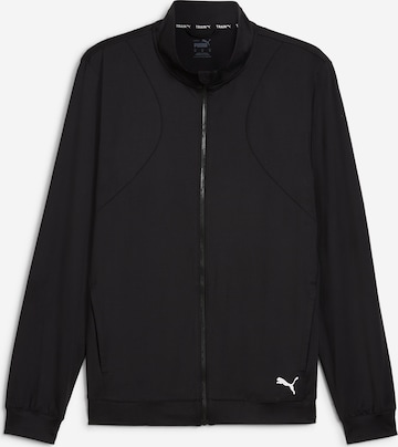 PUMA Athletic Zip-Up Hoodie 'Cloudspun' in Black: front