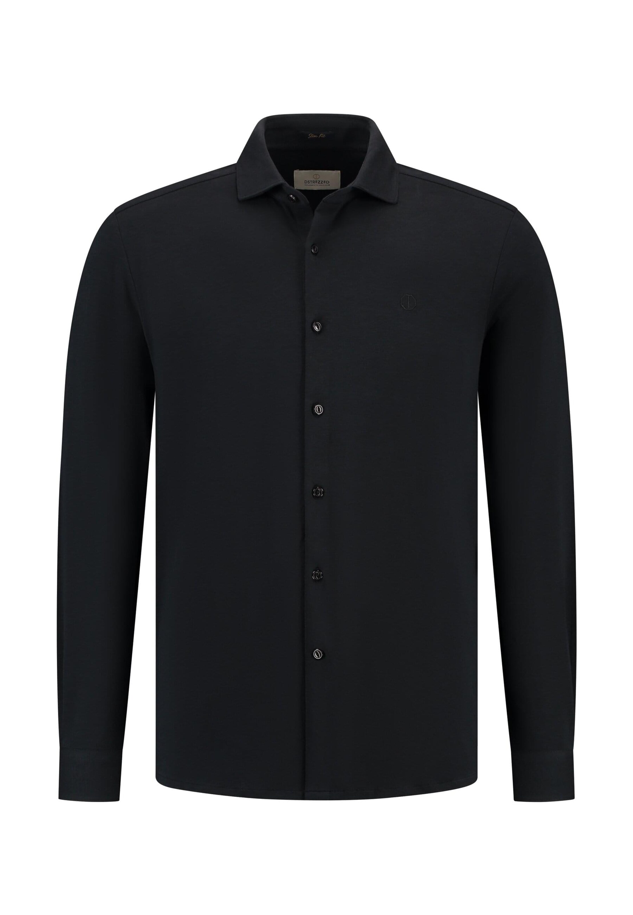 Dstrezzed Regular Fit Hemd 'The Bo' in Schwarz: Vorderseite