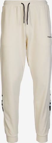 Sergio Tacchini Tapered Pants 'Plug in' in White: front