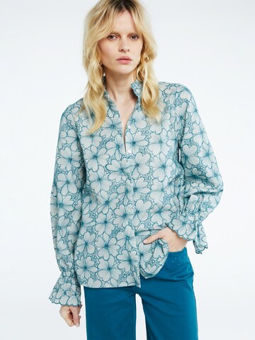 Fabienne Chapot Blouse in Blauw: voorkant