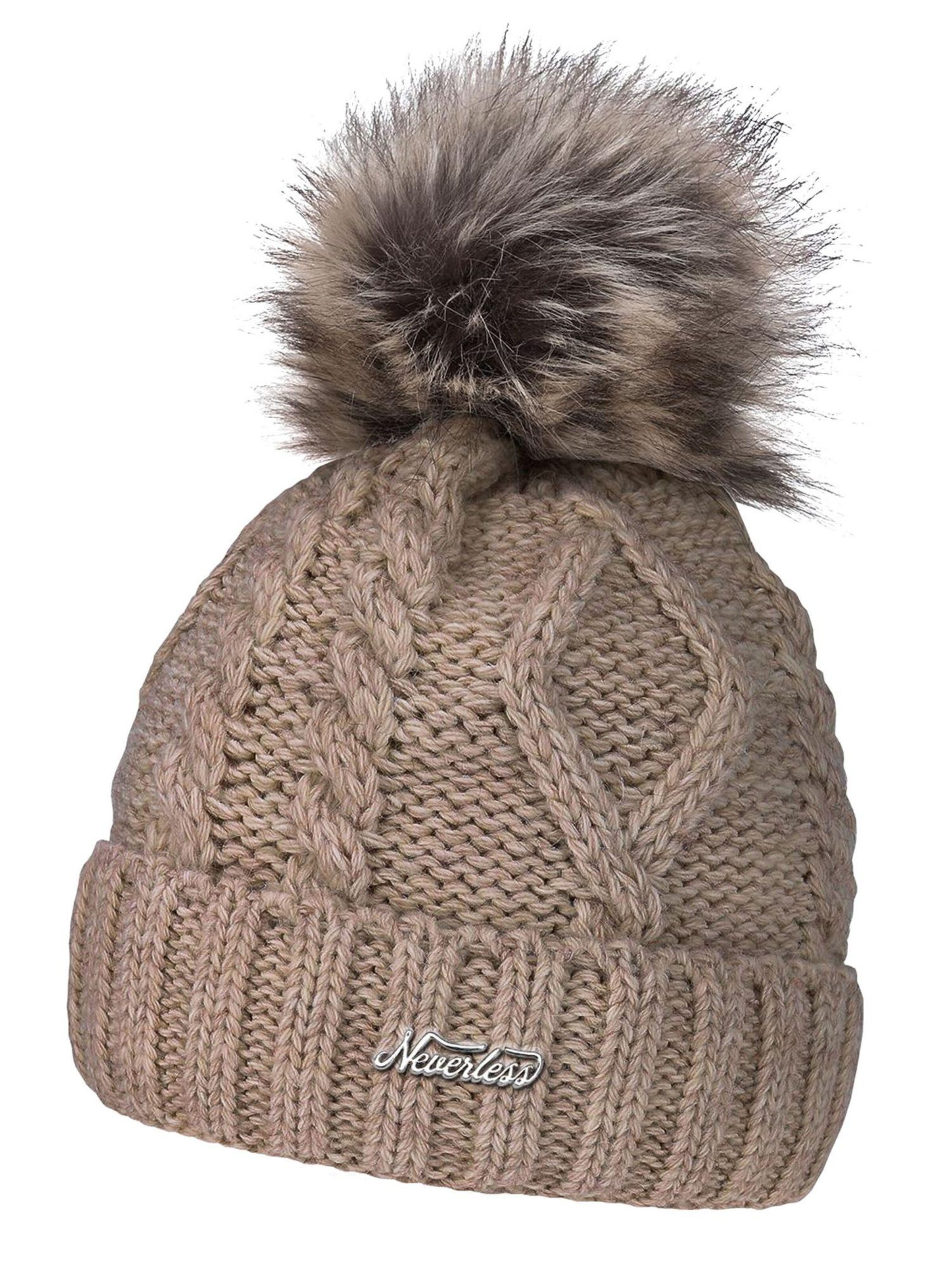 Neverless Beanie 'Julie' in Beige: front