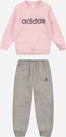 ADIDAS SPORTSWEAR - Fato de jogging 'Essentials Lineage' em rosa: frente