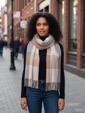 Kumixi Scarf 'Fransen' in Beige