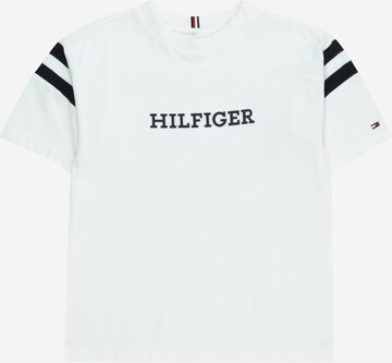 TOMMY HILFIGER - Camiseta 'MONOTYPE VARSITY' en blanco: frente