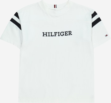 TOMMY HILFIGER Shirt 'MONOTYPE VARSITY' in Wit: voorkant