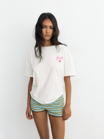 Pull&Bear Shirts 'STWD' i hvid