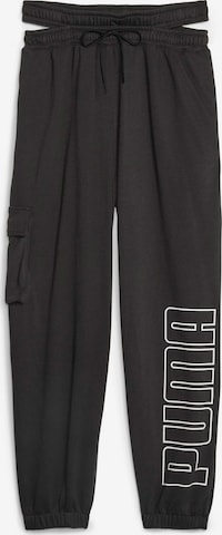 Loosefit Pantalon de sport PUMA en noir : devant